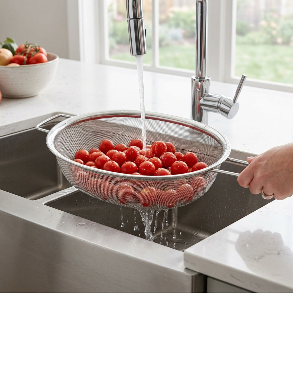 Oval Stainless Mesh Sink Drainer Basket 13 in