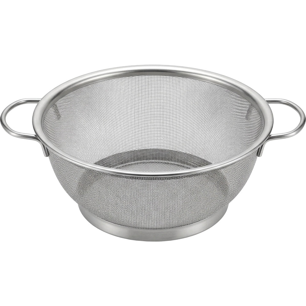 Bestd Rimrest Stainless Steel Mesh Draining Basket 9 in with Side Handles - Product view